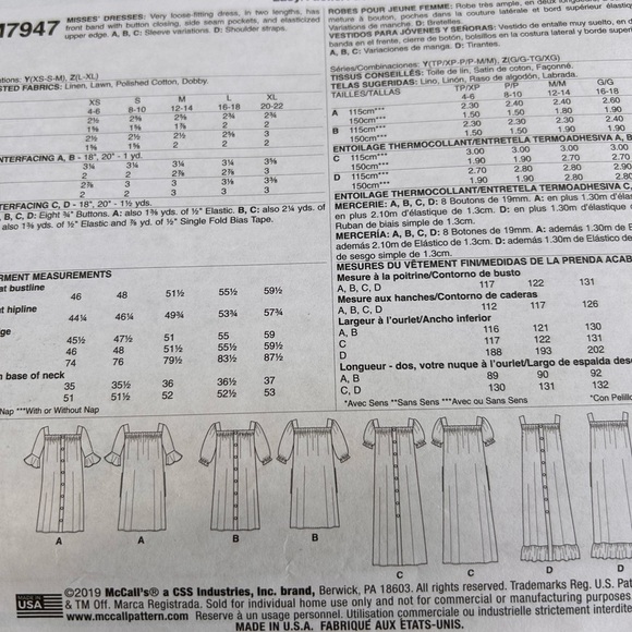 McCalls M7947-uncut dress pattern- large /exlarge real chic dress. - Picture 7 of 8